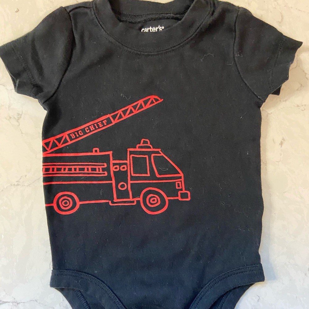 3 for $10 - Firetruck Onesie